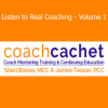 Coach Cachet sharing live coaching sessions in Listen to Real Coaching Volume 1 for personal growth and mindset transformation