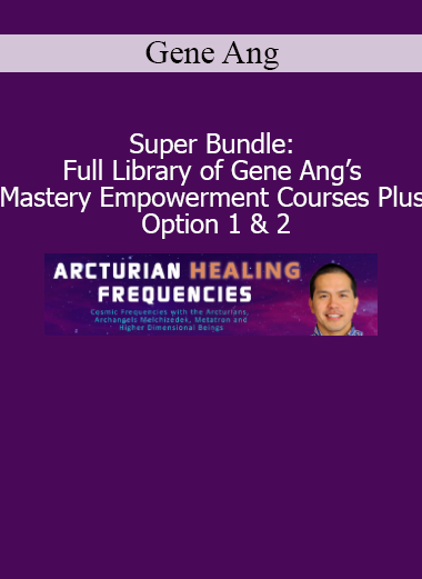 Gene Ang presenting the full Mastery Empowerment Course Library with Option 1 and 2 inclusions