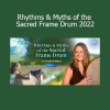 Krista Holland playing the sacred frame drum in 2022 to explore ancient rhythms and mythological traditions