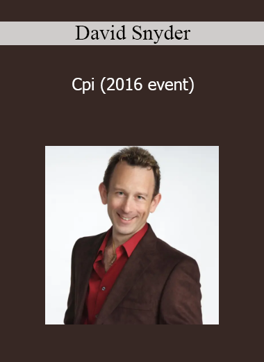 David Snyder - Cpi (2016 event)