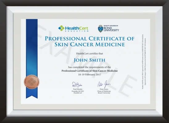 HealthCert - Professional Certificate of Skin Cancer Medicine