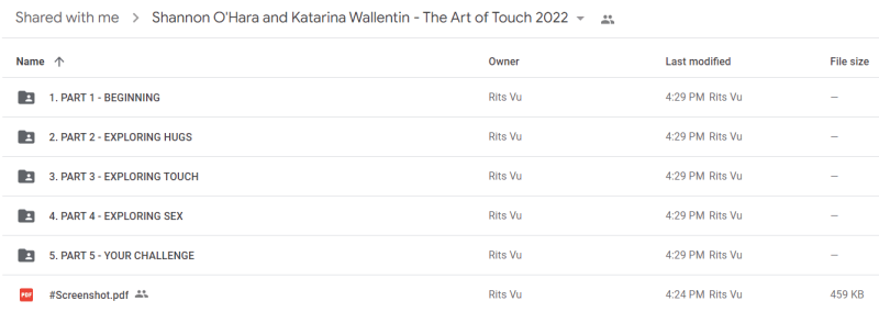 Shannon O’Hara and Katarina Wallentin - The Art of Touch 2022