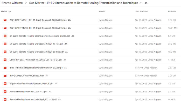 Sue Morter - IRH-21 Introduction to Remote Healing Transmission and Techniques