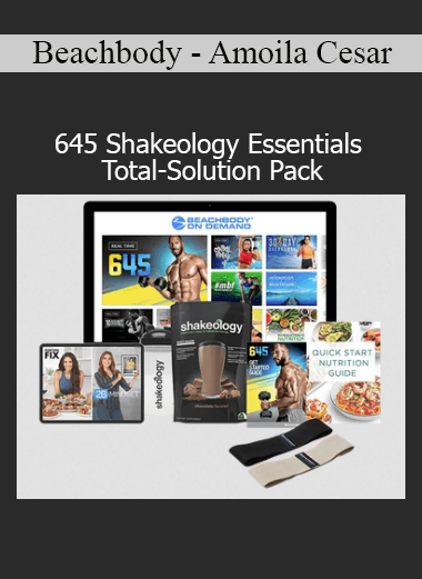 Amoila Cesar leading the Beachbody 645 program with Shakeology Essentials Total-Solution Pack