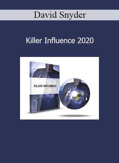 David Snyder Killer Influence 2020 course cover for persuasion and covert hypnosis