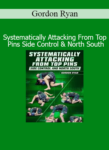 Gordon Ryan demonstrating top pin attacks from side control and north south positions in no-gi grappling
