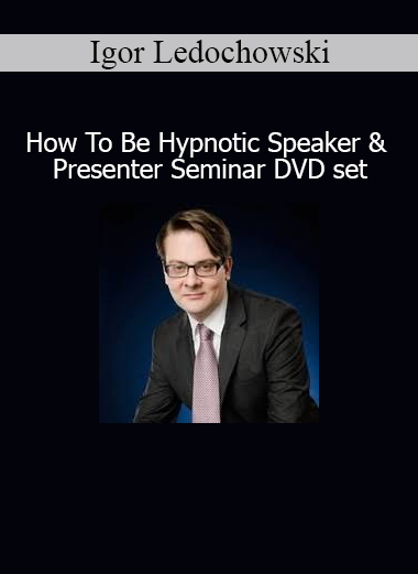 Igor Ledochowski teaching hypnotic speaking techniques during seminar presentation