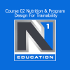 N1 Education Course 02 Nutrition and Program Design for Trainability course for individualized training and performance nutrition