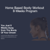 Nastya demonstrating glute-focused exercises in the 8-week home-based booty workout program