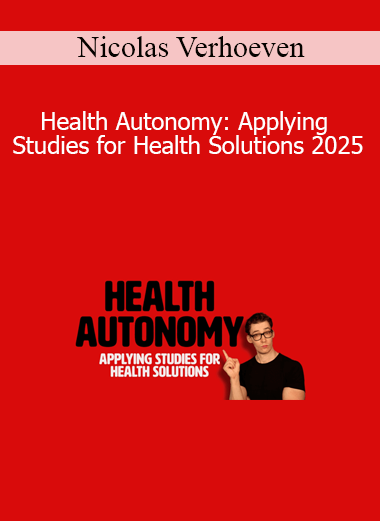 Nicolas Verhoeven presenting Health Autonomy 2025 to teach how to interpret scientific research and apply it to practical, personalized health solutions