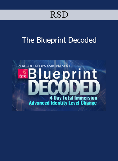 RSD presenting The Blueprint Decoded course on confidence, social dynamics, and inner transformation