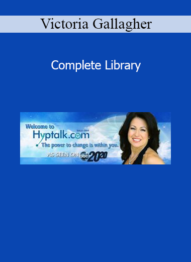 Victoria Gallagher presenting her Complete Library collection of hypnosis and self-improvement programs