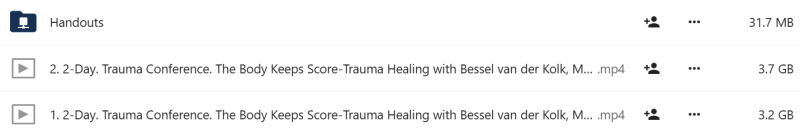 Bessel van der Kolk - Trauma Conference The Body Keeps Score