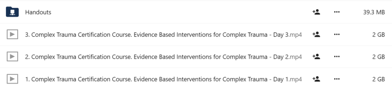 J. Eric Gentry - Complex Trauma Certification Course