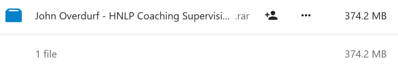 John Overdurf - HNLP Coaching Supervision Series 1 & 2