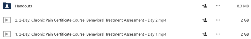 Robert Rosenbaum - 2-Day Chronic Pain Course Behavioral Treatment and Assessment