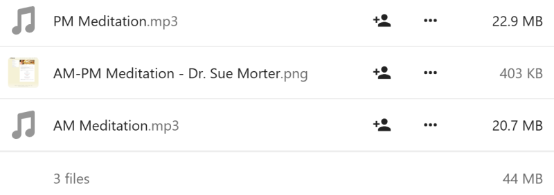 Sue Morter - AM PM Meditation