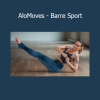 Adrienne Kimberley leading a dynamic Barre Sport workout on AloMoves for strength, balance, and endurance