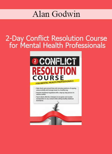 Alan Godwin teaching therapists practical conflict resolution strategies during a 2-day professional course