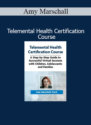 Amy Marschall delivering training on best practices for telemental health during certification course