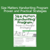 Beverly H. Moskowitz Size Matters Handwriting Program course cover