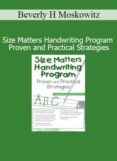Beverly H. Moskowitz Size Matters Handwriting Program course cover