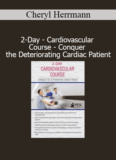 Cheryl Herrmann teaching a 2-day cardiovascular course on managing the deteriorating cardiac patient