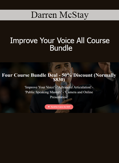 Darren McStay Improve Your Voice All Course Bundle – Voice training for confidence, clarity, and vocal power