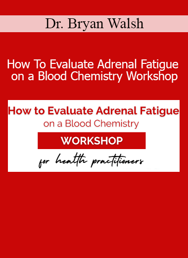 Dr. Bryan Walsh’s workshop teaches how to evaluate adrenal fatigue using functional blood chemistry analysis