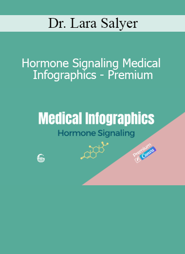 Dr. Lara Salyer presenting premium hormone signaling medical infographics for functional medicine and clinical education
