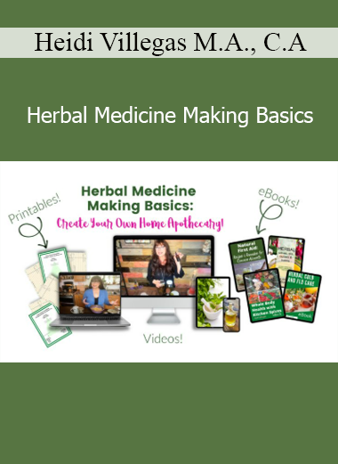 Heidi Villegas teaching Herbal Medicine Making Basics course on natural remedies and botanical preparations