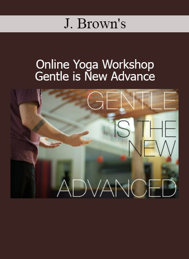 J. Brown teaching gentle yoga practices in his online workshop focused on mindful movement and breath