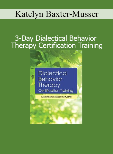 Katelyn Baxter-Musser guiding clinicians through a 3-day DBT certification training for emotional regulation and therapeutic skills