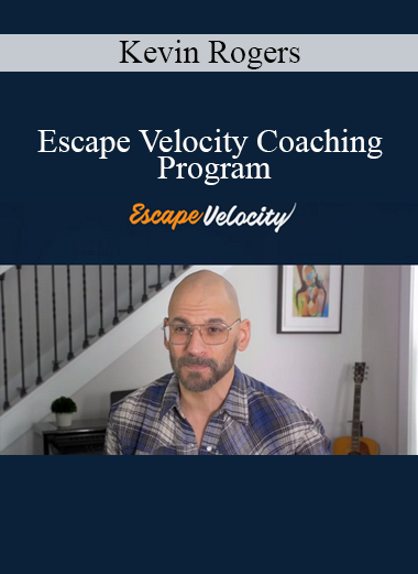 Kevin Rogers presenting the Escape Velocity Coaching Program to help freelancers and copywriters build profitable expert businesses