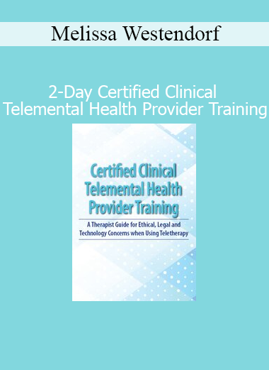 Melissa Westendorf presenting best practices for delivering ethical and effective telemental health services during a 2-day certification course