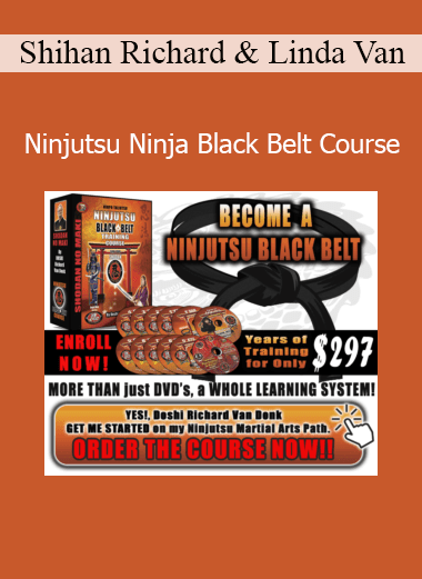 Shihan Richard and Linda Van Donk demonstrating Ninjutsu techniques in the Ninja Black Belt Course