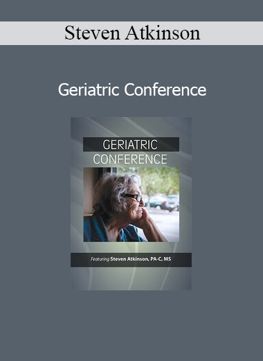 Steven Atkinson presenting at a geriatric conference focused on advanced care strategies for aging populations
