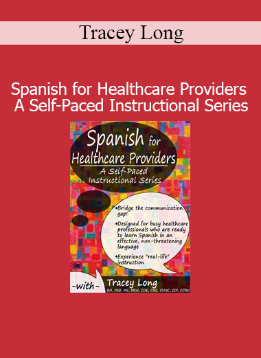 Tracey Long teaching medical Spanish phrases to healthcare providers in a self-paced online course