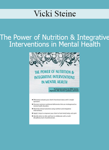 Vicki Steine presenting The Power of Nutrition & Integrative Interventions in Mental Health training for mental health professionals