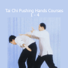 Yang Jwing Ming demonstrating Tai Chi Pushing Hands techniques from Courses 1 to 4 for developing sensitivity, balance, and martial skill