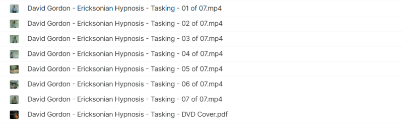 David Gordon - Tasking (Ericksonian Hypnosis)