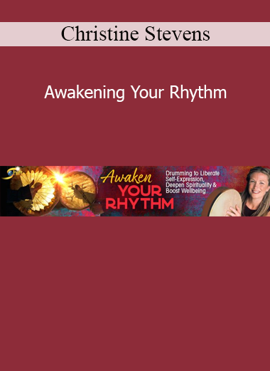 Christine Stevens leading Awakening Your Rhythm course with drum-based sound healing and personal transformation