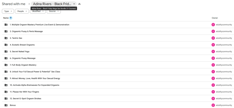 Adina Rivers - Black Friday Mega Sex Bundle (11 Courses)