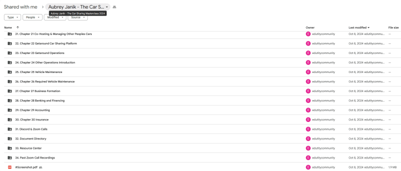 Aubrey Janik - The Car Sharing Masterclass 2024