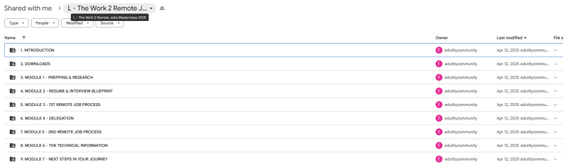 L - The Work 2 Remote Jobs Masterclass 2025