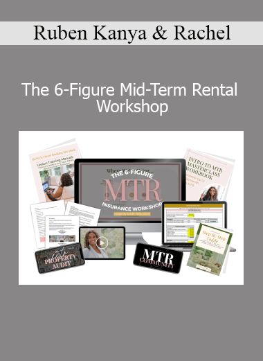 Ruben Kanya and Rachel Gainsbrugh teaching The 6-Figure Mid-Term Rental Workshop for profitable real estate and mid-term rental strategies