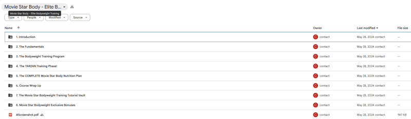 Movie Star Body - Elite Bodyweight Training