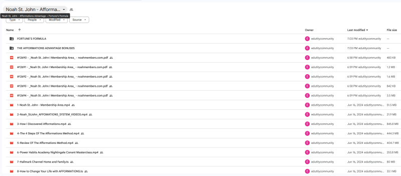 Noah St. John - Afformations Advantage + Fortune’s Formula