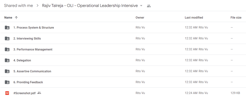 Rajiv Talreja - OLI - Operational Leadership Intensive