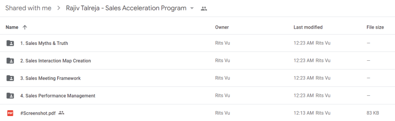 Rajiv Talreja - Sales Acceleration Program